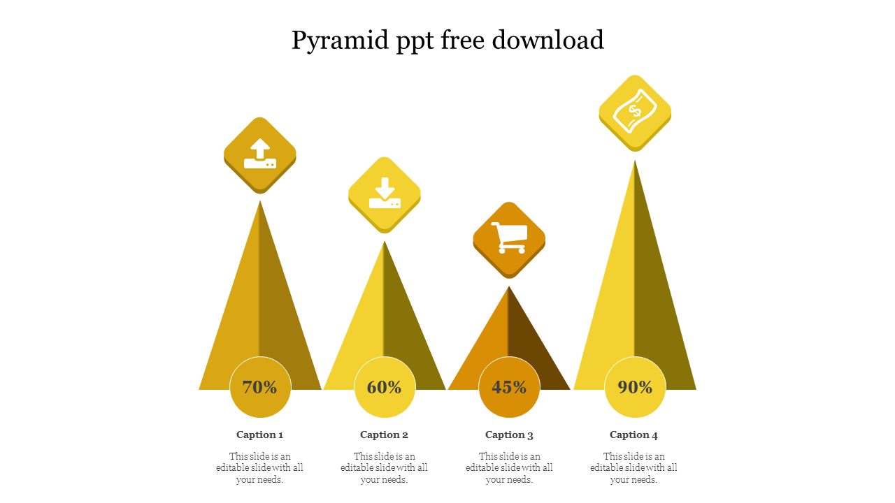 Free - Four Marketing Pyramid PPT Free Download Presentation